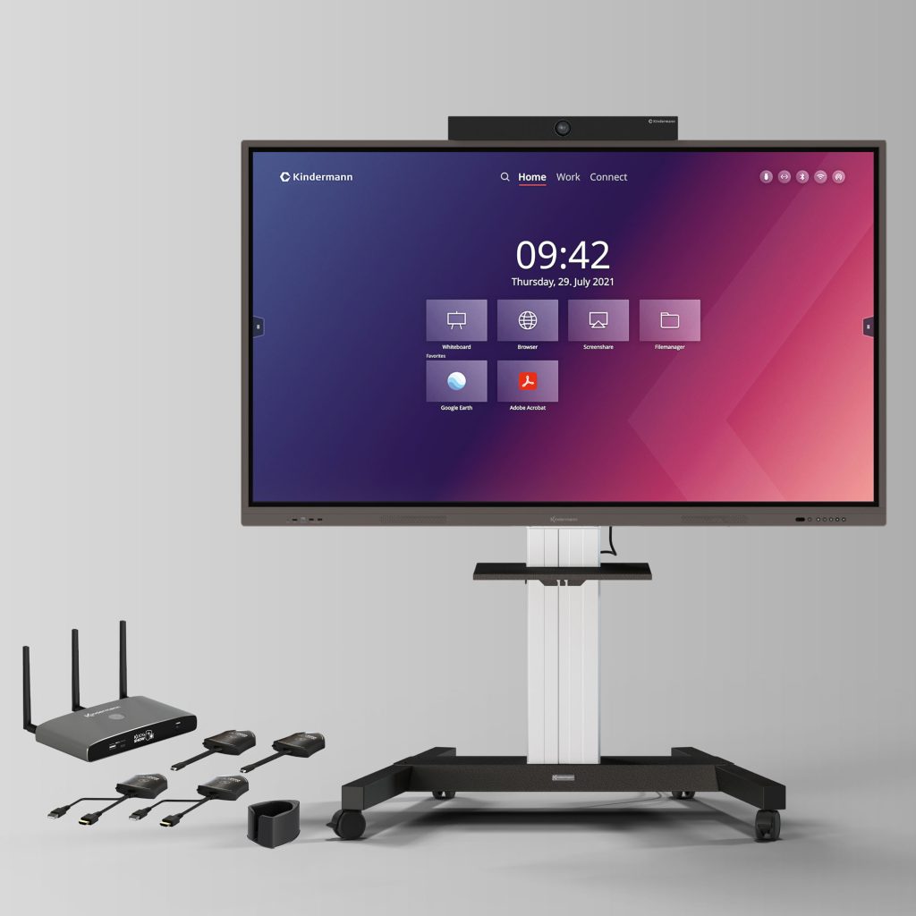 Elektrisch höhenverstellbare mobile TV & Monitor Halterung für 42