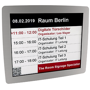 Doorsign Eink 12,2 mit Edelstahlrahmen