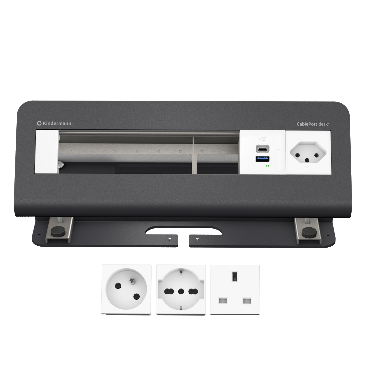 CP desk² 6-fach 1xStr/USB INT