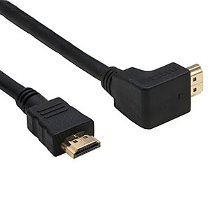 HDMI cable with 90° angle plug, 1 m