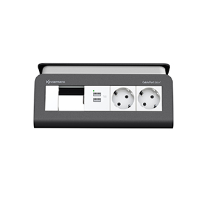 CablePort desk² duo 4fach 2xStrom, USB