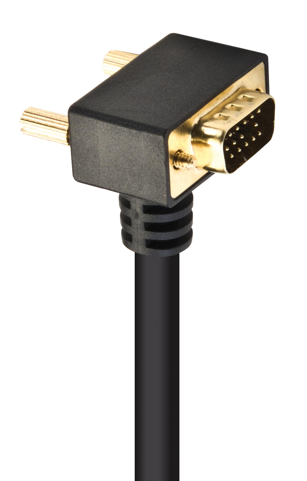 VGA cable with angled plug, 10 m