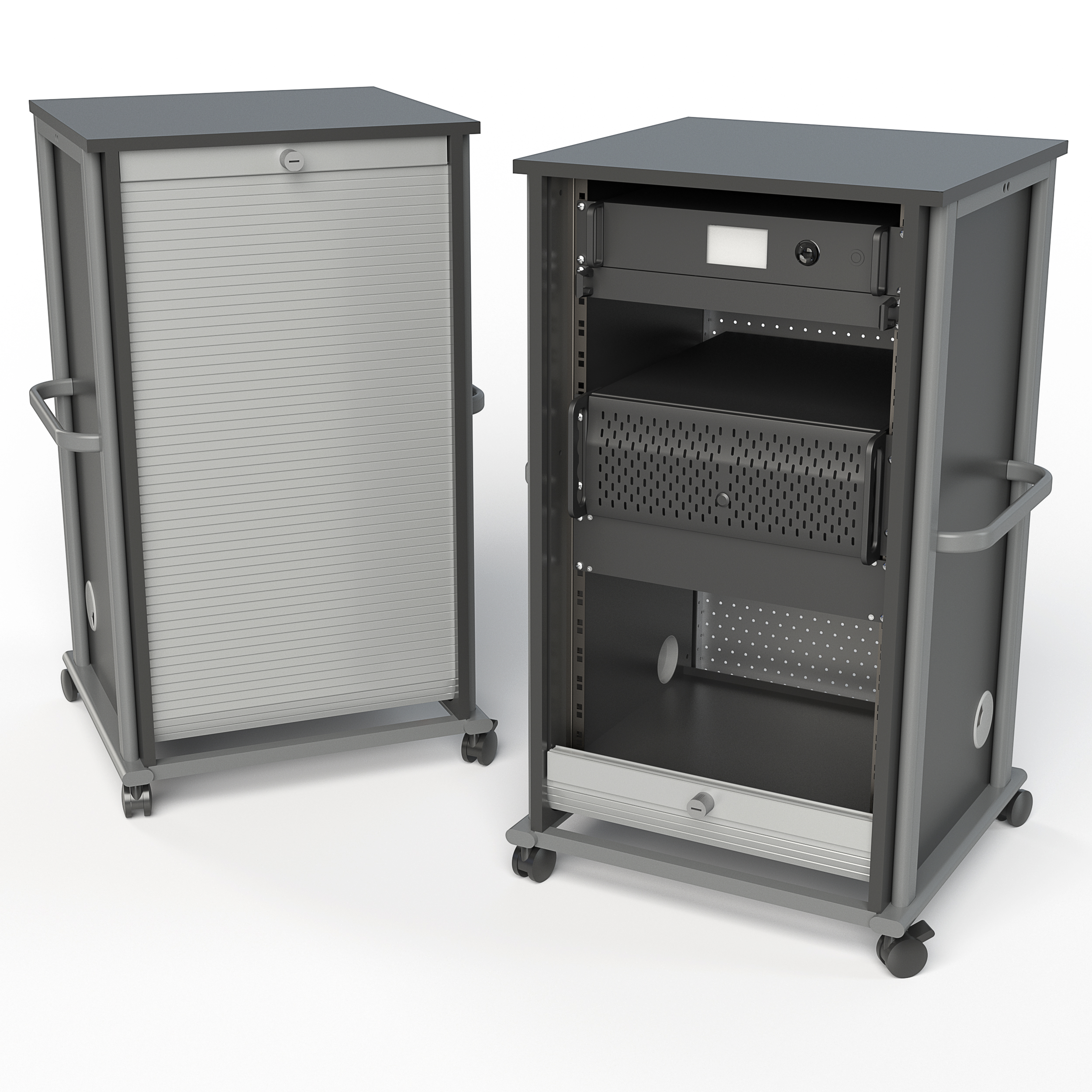 MedienRack 19 Zoll anthrazit